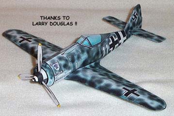 Focke-Wulf FW 190 WWII fighter paper model airplane