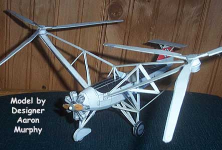 Focke-Achgelis Fa-61 (Focke-Wulf Fw-61 paper model