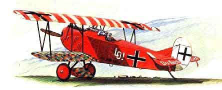 illustration for the Fokker DVII WWI Scout paper model airplane