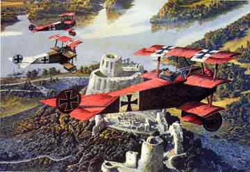 Fokker Dr-1 over Castles