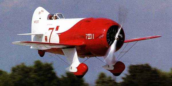 Gee Bee Racer in flight