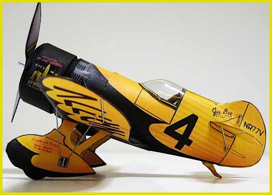 Gee Bee Z paper model airplane
