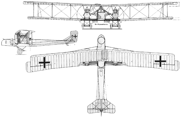 Three views of the Gotha Bomb Dropper