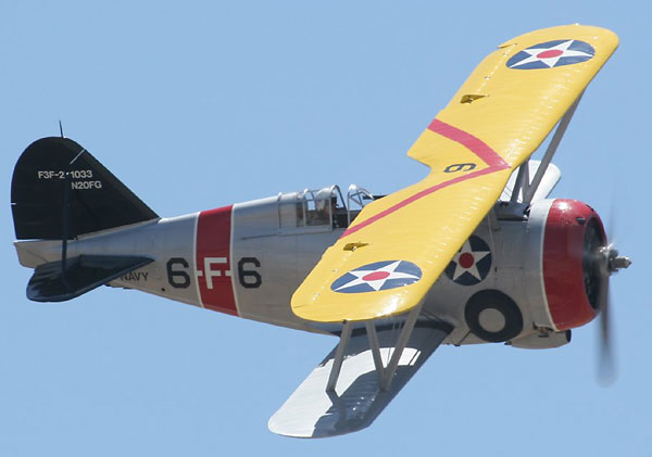 Grumman F3F inflight