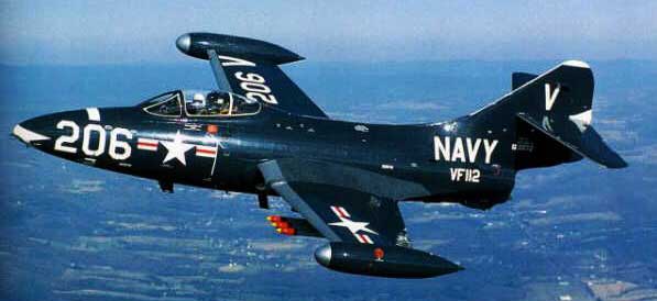 Grumman F9F Panther In Flight