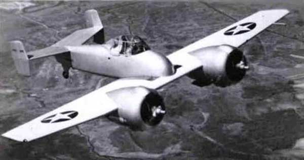 XF5 Grumman Skyrocket In flight