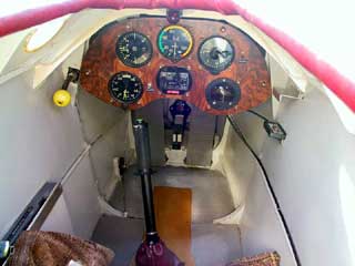 Cockpit of Grunau Baby glider sailplane