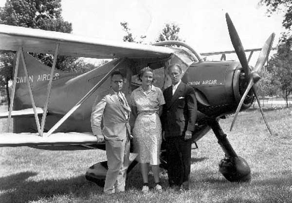 Joseph Gwinn, Harkness and Frank Hawks, ca. 1937-38