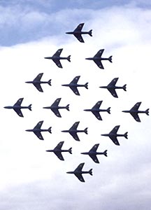 sixteen hawker hunters