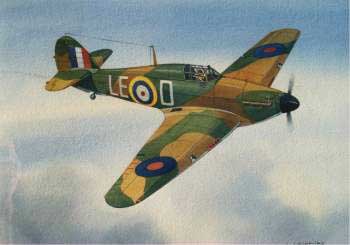 artwork for Hawker Hurricane paper model