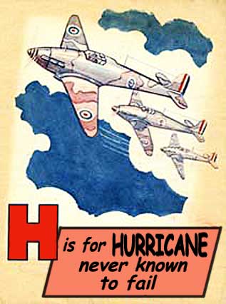 Hawker Hurricane WWII-Poster.