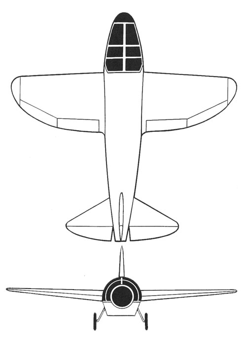 2 View Heinkel He 176 Rocket Plane