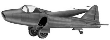 He-178 first jet plane drawing