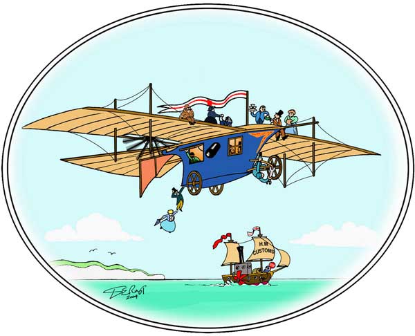 Henson Aerial Steam Carriage artwork by Derek Roberts