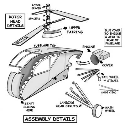 Assembly Details Hiller XH-44 Hiller Copter