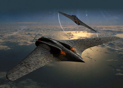 Horten Ho 229 Rendering 2 ships in flight