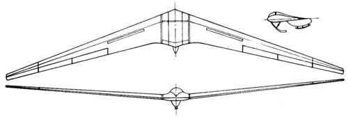 3 View Horten Ho-IV