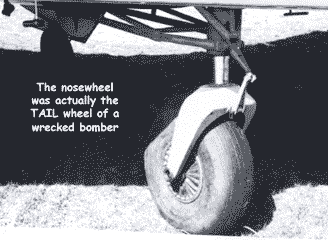 Horten IX flying wing nose wheel