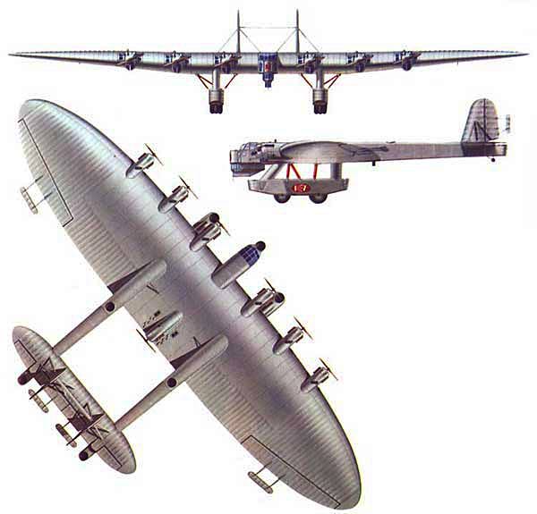 Color 3 View of the Kalinin K-7 Communist Giant Trasnport/Bomber