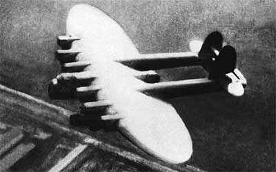 Kalinin K-7 Russian Giant Trasnport/Bomber In flight