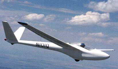 Salto V-Tail libelle sailplane in flight glider