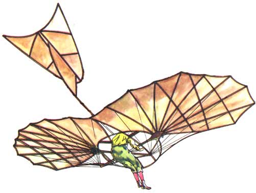 Lilienthal Glider flying