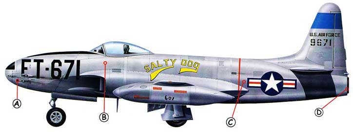 Lockheed P-80 Shooting Star Callout