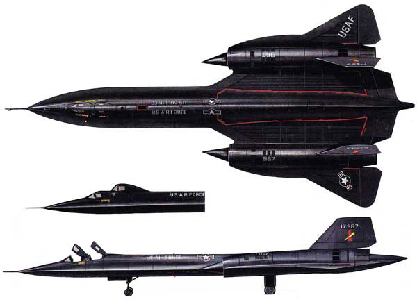 3 View Lockheed SR-71 (YF-12,A-11)