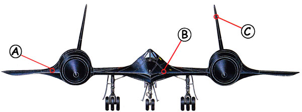 Lockheed SR-71 Callout Front