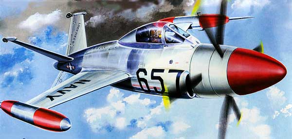 art work for the Lockheed XFV-1 Salmon paper model