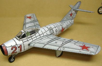 Mig-15bis Cardmodel