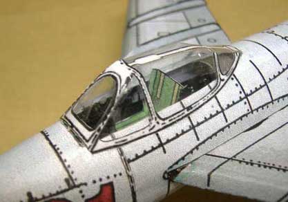 Mig-15 Canopy on Cardmodel