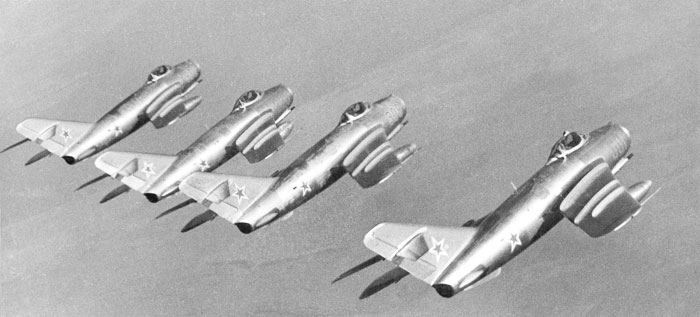 Mig-15s In Formation