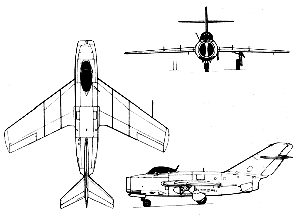 Three Views of the MIG 15