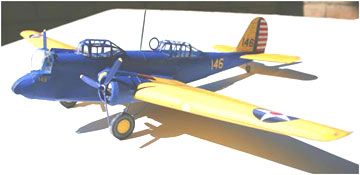 Martin B-10 bomber paper model