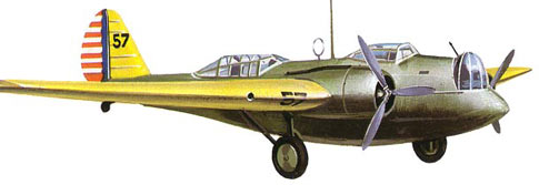 Martin B-10 bomber paper model