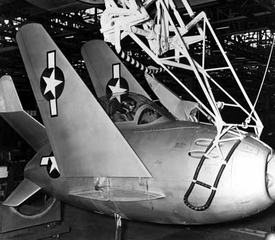 McDonnell XF-85 Goblin Wings Up