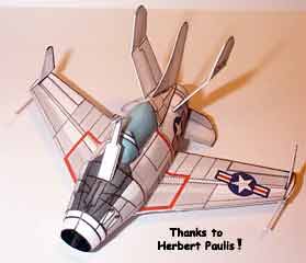 paper model of the XF-85 McDonnell Goblin