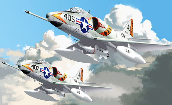 Illustration for McDonnell Douglas A4 Skyhawk paper model