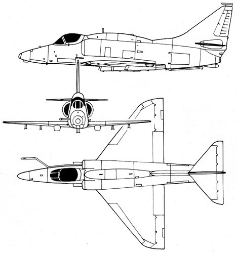 3 vu McDonnell Douglas Skyhawk
