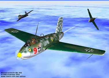 Messerschmitt ME-263 flight