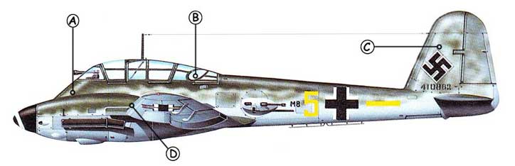 Messerschmitt Me210/Me410 Callout