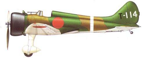 Mitsubishi A5M side view