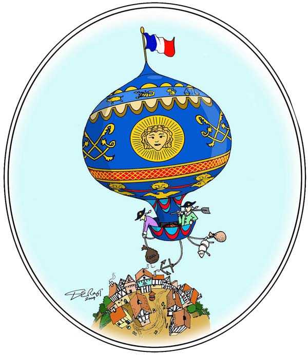 Montgolfier Brothers orginal artwork Derek Roberts