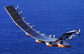 NASA Helios Solar Powerd Flying Wing In Flight