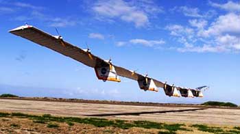 NASA Helios Solar Powerd Aircraft Landing