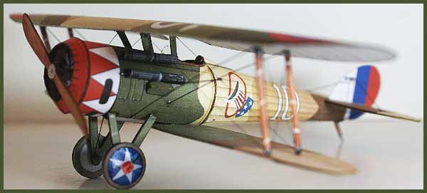 Nieuport-28 WWI Scout paper model