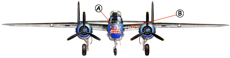 North American B-25 Mitchell Callout Front