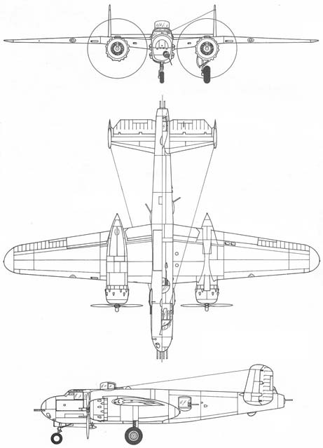 Three View of B25