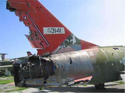 Remains of a North American F-100 Super Sabre